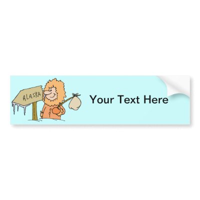 Alaska AK Alaskan Eskimo Vintage Travel Souvenir Bumper Sticker by redwingshoppe