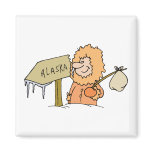 Alaska AK Alaskan Eskimo Vintage Travel Souvenir Magnets