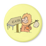 Alaska AK Alaskan Eskimo Vintage Travel Souvenir Refrigerator Magnet