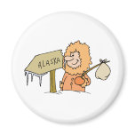Alaska AK Alaskan Eskimo Vintage Travel Souvenir Fridge Magnet