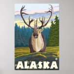 Alaska - Caribou in the Wild Posters