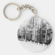 Alaska Dog Sledding Keychain