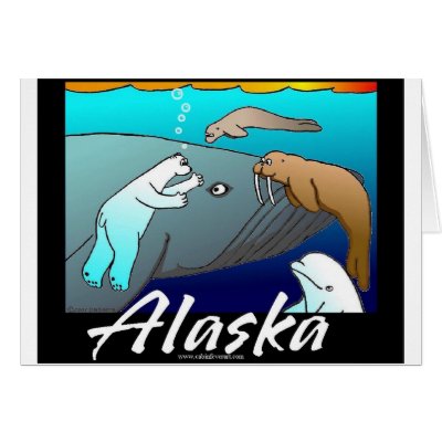 "ALASKA" ENDANGERED CREATURES CARD by cabinfeverdavid