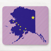 Alaska Flag Map Mouse Pad