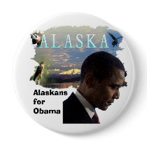 Alaska for Obama Button