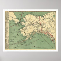 Alaska Gold Fields Map 1897 Posters