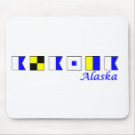 Alaska spelled in nautical flag alphabet mousemat