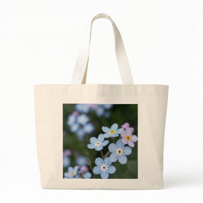Alaska State Flower Forget me nots, tote Canvas Bag by shademcvay