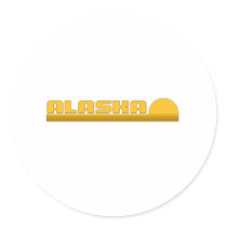 Alaska Round Stickers