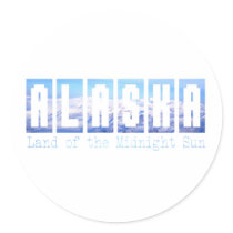 Alaska Round Sticker