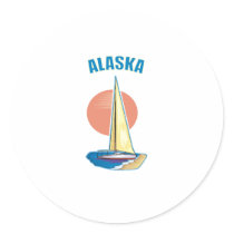 Alaska Round Stickers