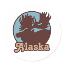Alaska Round Sticker