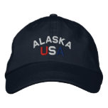 Alaska USA Embroidered Navy Blue Hat Embroidered Hat