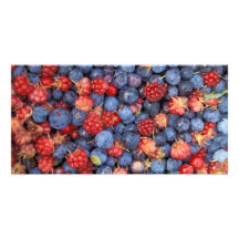 Alaska Wild Berries Fruits Personalized Photo Card