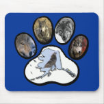 Alaska Wolf Paw Mouse Pad