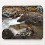 Alaskan Autumn Waterfall; Alaska Souvenir mousepads