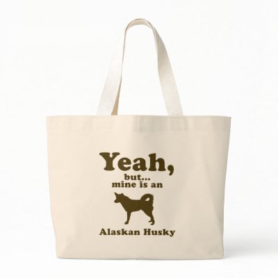 Alaskan Husky Tote Bag by Pawdboy