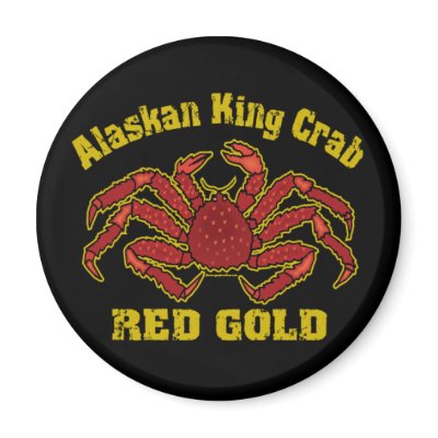 ALASKAN KING CRAB RED GOLD REFRIGERATOR MAGNETS by FamilyFunTees