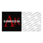 Alaskan Klee Kai Breed Monogram Customized Photo Card