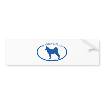 Alaskan Klee Kai Silhouette Bumper Sticker by dogsilhouettes