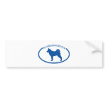 Alaskan Klee Kai Silhouette Bumper Sticker bumper stickers