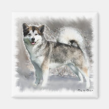 Alaskan Malamute Art Gifts Refrigerator Magnet