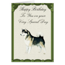 Alaskan Malamute Birthday Card