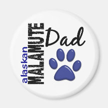 Alaskan Malamute Dad 2 Fridge Magnets