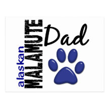Alaskan Malamute Dad 2 Post Card