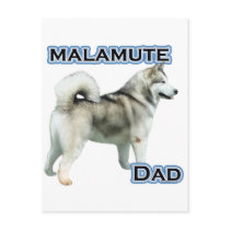 Alaskan Malamute Dad 4 Post Card