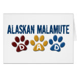 ALASKAN MALAMUTE DAD Paw Print Greeting Card
