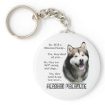 Alaskan Malamute FAQ Keychain