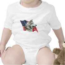 Alaskan Malamute Flag t-shirts