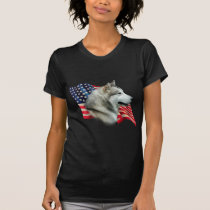 Alaskan Malamute Flag t-shirts