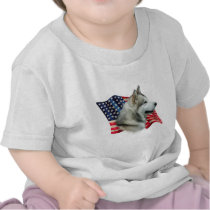 Alaskan Malamute Flag t-shirts