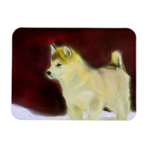 Alaskan malamute flexible photo magnet