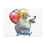 Alaskan Malamute Happy Birthday Balloons Post Cards