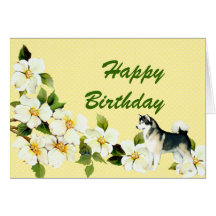 Alaskan Malamute Happy Birthday Card