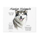 Alaskan Malamute History Design postcards