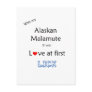 Alaskan Malamute Lick Design Post Cards