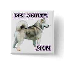 Alaskan Malamute Mum 4 - Button