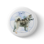 Alaskan Malamute Noel - Button
