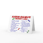 ALASKAN MALAMUTE Property Laws 2 Greeting Card