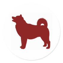 Alaskan Malamute (Red) Round Sticker