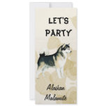 Alaskan Malamute ~ Tan Leaves Motiff Announcement