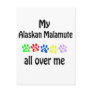 Alaskan Malamute Walks Design Postcard