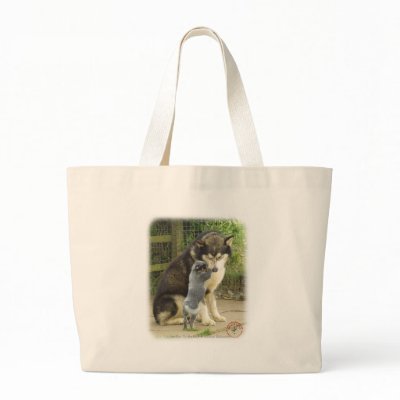 Alaskan Malamute with Cattle Dog pup Bag by TraffordPhotos