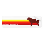 Alaskan Malamute With Stripes Bumper Sticker bumper stickers
