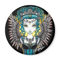 "Alaura" Gothic Guardian Angel Magnet