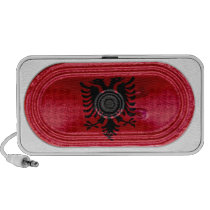 Albania Black Two Headed Eagle On Red Flag Speaker